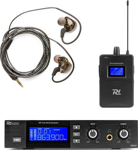 Power Dynamics PD810 - UHF Draadloos In Ear Monitorsysteem