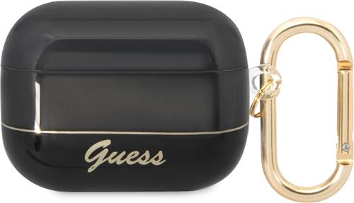 Guess TPU Translucent Case voor Apple Airpods Pro 1 (1e generatie) - Zwart