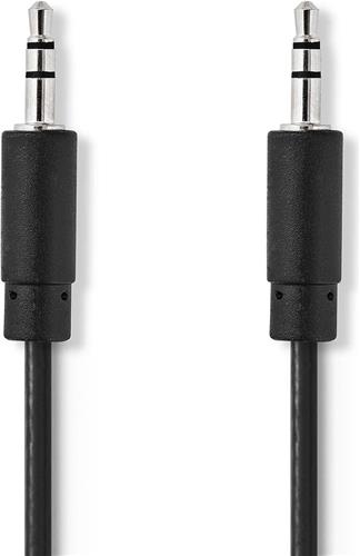 Nedis Stereo-Audiokabel - 3,5 mm Male - 3,5 mm Male - Vernikkeld - 1.00 m - Rond - Zwart - Doos