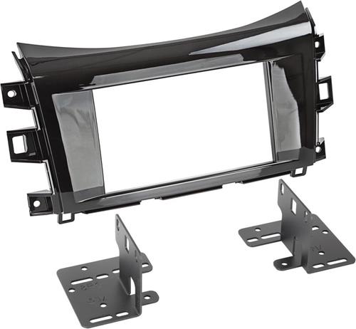 2-DIN Paneel geschikt voor Nissan Navara (NP300) 2016-2019 Kleur: Piano Zwart