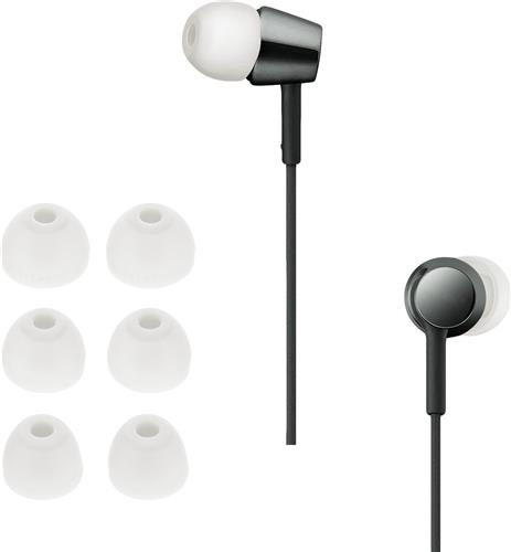 kwmobile 6x cover voor in-ear oortjes geschikt voor Sony WI-C300 / WI-C400 / MDR-XB55AP / MDR-EX155AP - Vervangende oordopjes van siliconen in wit - 3 maten