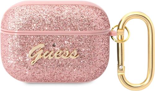 Guess Gitter Flakes Case - Apple Airpods Pro 1 (1e generatie) - Roze