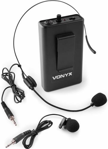 Vonyx BP10 bodypack met headset voor Vonyx UHF systemen - 863.100 MHz