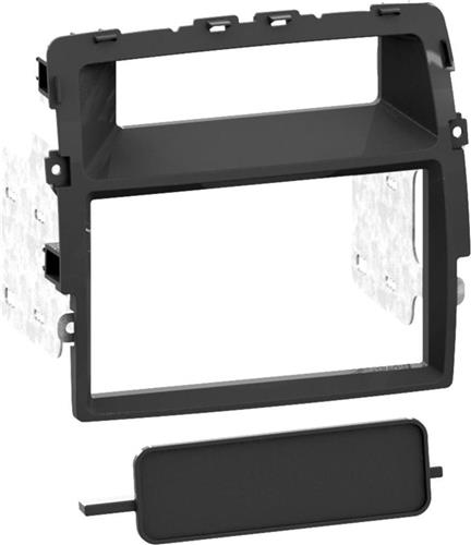 2 Din Radiomontageframe voor Nissan Primastar, Opel Vivaro en Renault Traffic II - Zwart