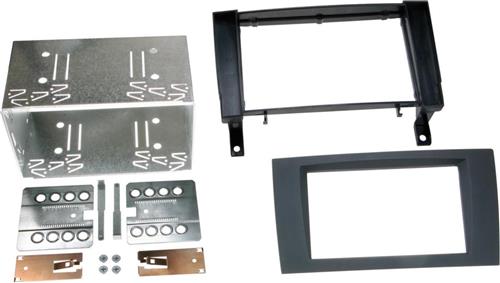 2-DIN Paneel geschikt voor Mercedes Benz SLK-Klasse R171 2004-2011 Kleur: Rubbertouch Zwart