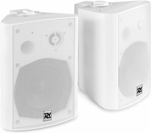 Speakerset Bluetooth - Power Dynamics DS65MW - Met mp3 speler en muurbeugels - Wit