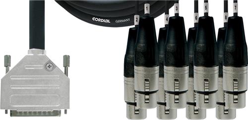 Cordial Economy Multicore D-Sub/XLRf 8-fach, Rean Stecker, 1,5m - Analoge multicore kabels