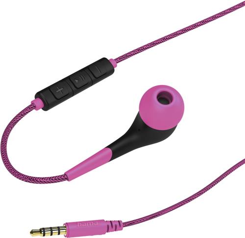 Hama Neon Headset Bedraad In-ear Muziek Zwart