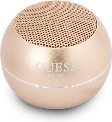 Guess Mini Bluetooth Speaker - 3W vermogen & 4 uur speeltijd - Goud