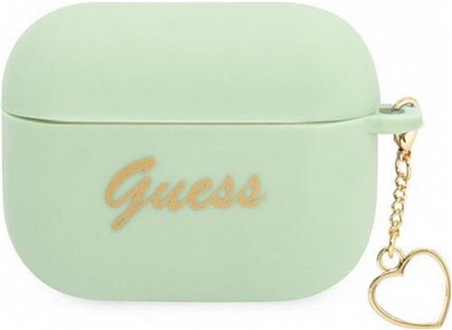 Guess Heart Silicone Case - Geschikt voor Apple Airpods Pro (1e Gen) - Groen