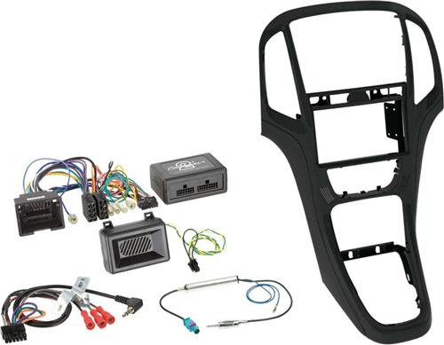 2-DIN Kit + Radio adapter kit Opel Astra 2009-2016 Kleur: Pearl Zwart