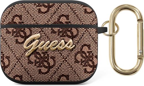 Guess 4G Script Logo AirPods 3 Case - Brown