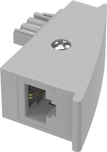 Hama Telefoon (analoog) Adapter [1x Telefoonstekker Duitsland (TAE-F) - 1x RJ45-bus] Grijs