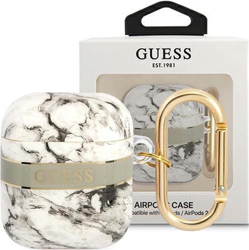 Guess - GUA2HCHMAG - AirPods cover grijs/grijze Marble Strap Collection