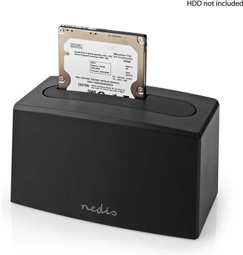 Nedis Docking Station voor Harde Schijf - USB 3.2 Gen1 - USB Type-A - 1 Schijf - 2.5 / 3.5 " - USB 3.2 Gen1 - Docking - Desktop