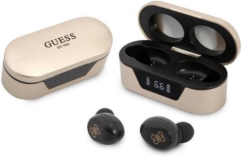 Guess True Wireless Universele Bluetooth In-Ear Oordopjes - Goud