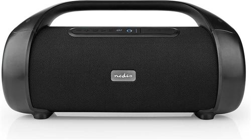 Nedis Bluetooth Party Boombox - 9.5 uur - 2.1 - 120 W - Media afspeelmogelijkheden: AUX - IPX5 - Koppelbaar - Handgreep - Feestverlichting - Zwart