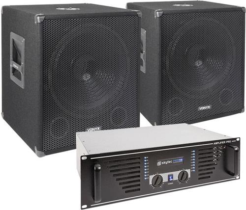 Complete 1200W Subwoofer Set met Versterker en Bass Luidsprekers