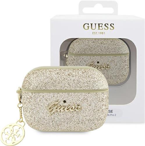 Guess - GUAP2GLGSHD - hoesje voor AirPods Pro - 2 - cover - goud - Glitter - Flake - 4G - Charm