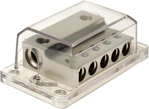 Power distribution block (silver) 2x35-50 mm² / 5x20 mm²