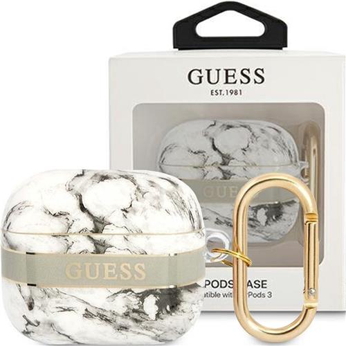 Guess - GUA3HCHMAG - AirPods - 3 - cover - grijs/grijze - Marble - Strap - Collection