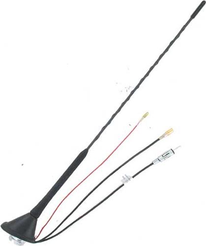 DAB / DAB+ / FM antenne Elektrisch versterkt | 76 graden | din male & SMB female | 25cm kabel