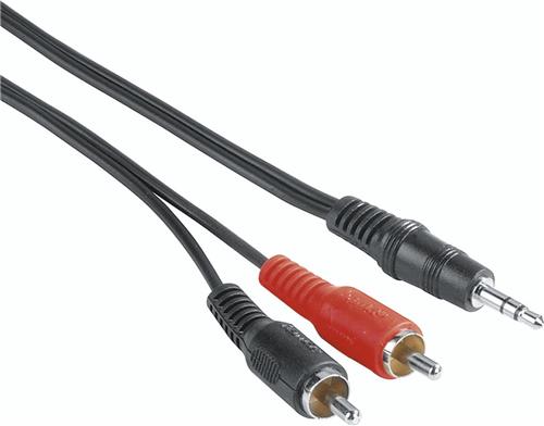 Hama 00205107 audio kabel 5 m 3.5mm 2 x RCA Zwart, Rood