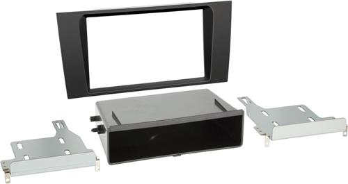 2-DIN Paneel geschikt voor with pocket Audi A4 (B5) 1999-2001 Kleur: Zwart