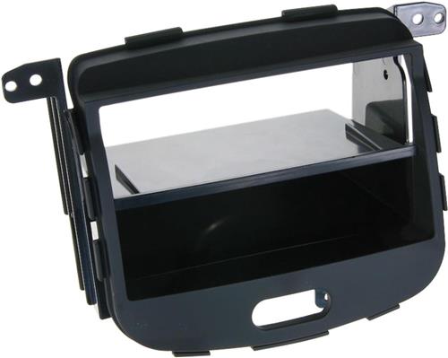 2-DIN Paneel geschikt voor Hyundai i10 2008-2013 - Kleur: Zwart Rubbertouch