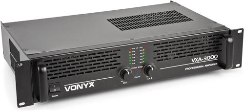 Vonyx VXA-3000 PA versterker 2x 1500W met Brugschakeling