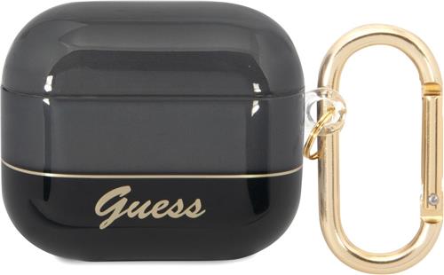 Guess TPU Translucent Case voor Apple Airpods 3 - Zwart