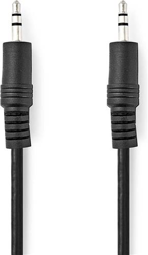 Nedis Stereo-Audiokabel - 3,5 mm Male - 3,5 mm Male - Vernikkeld - 1.00 m - Rond - Zwart - Envelop