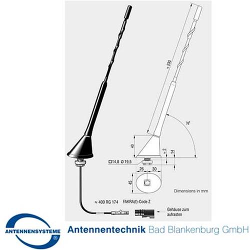 Passieve 16V Dakantenne FM/DAB+