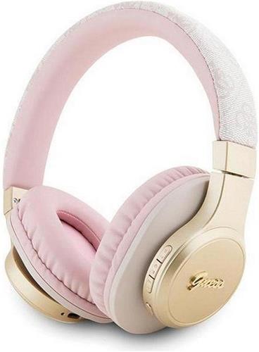 Guess 4G Script Logo Bluetooth Stereo Over-Ear Koptelefoon - Roze