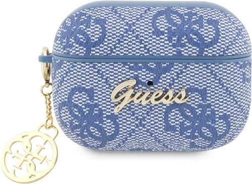 Guess 4G PU Leather Case - Apple Airpods Pro 2 (2e gen) - Blauw