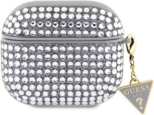 CG Mobile Guess Diamond Strass met driehoekige bedelhoes voor AirPods 3, zilver