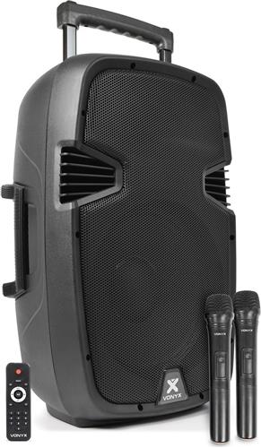 Mobiele speaker - Vonyx SPJ-PA912 Bluetooth speaker met verlichting en draadloze microfoon