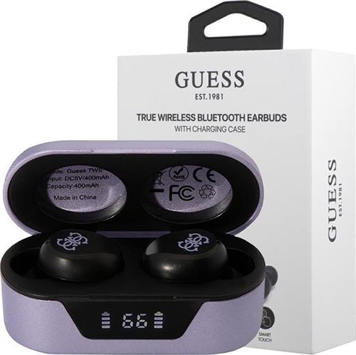 Guess True Wireless Universele Bluetooth In-Ear Oordopjes - Paars