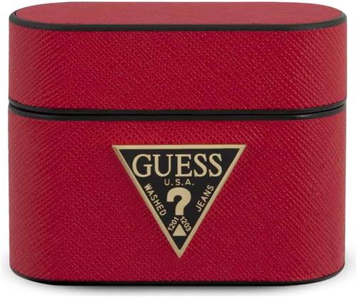 GUESS Saffiano Apple AirPods Pro 1 (1e generatie) Case Hoesje - Rood