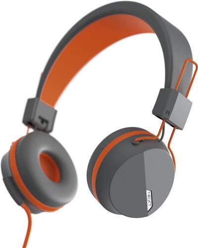 Hama 00184046 hoofdtelefoon/headset Bedraad Hoofdband Oproepen/muziek Grijs, Oranje