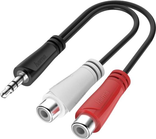 Hama Audio-adapter, 3,5-mm-jack-stekker - cinch-aansluiting, stereo