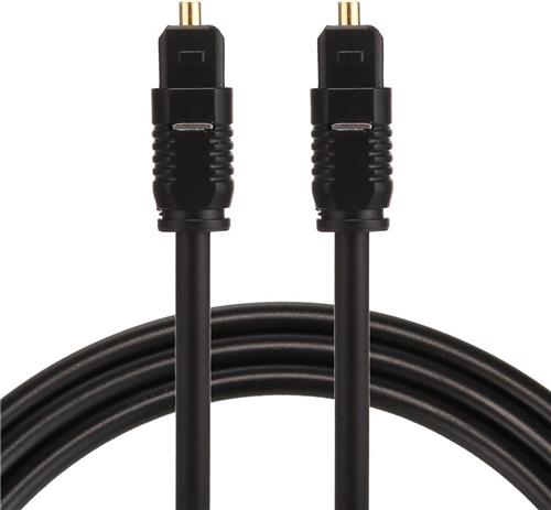 By Qubix optische kabel - 1 meter - Toslink Optical kabel - audio male to male - zwart - audiokabel voor soundbar