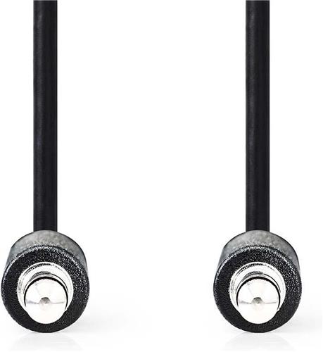 Nedis Stereo-Audiokabel - 3,5 mm Male - 3,5 mm Male - Vernikkeld - 1.00 m - Gekruld - Zwart - Envelop