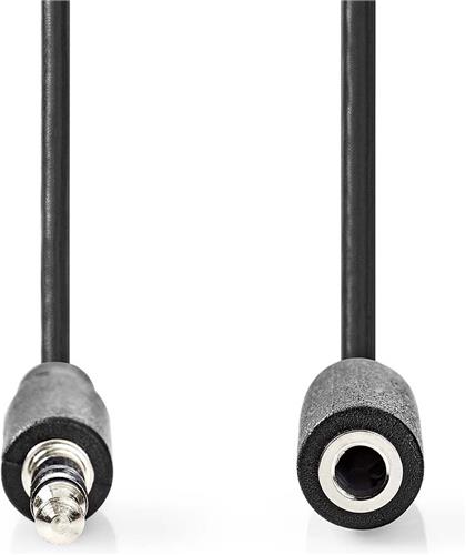 Nedis Stereo-Audiokabel - 3,5 mm Male - 3,5 mm Female - Vernikkeld - 1.00 m - Rond - Envelop