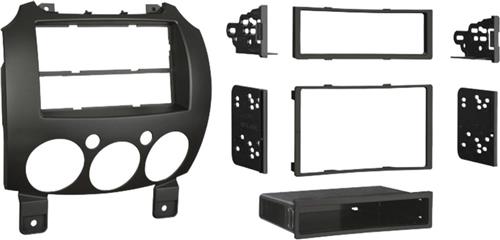 2-DIN Paneel geschikt voor Mazda 2 - 2008-2015 Kleur: Zwart