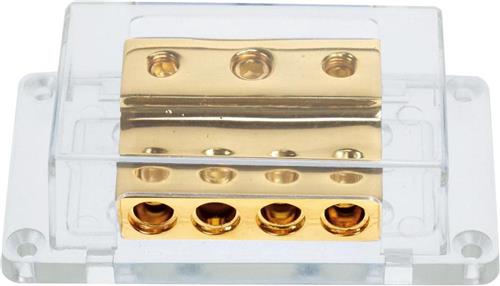 Power distribution block (gold) 1x50mm² + 2x20mm² / 4x20mm²