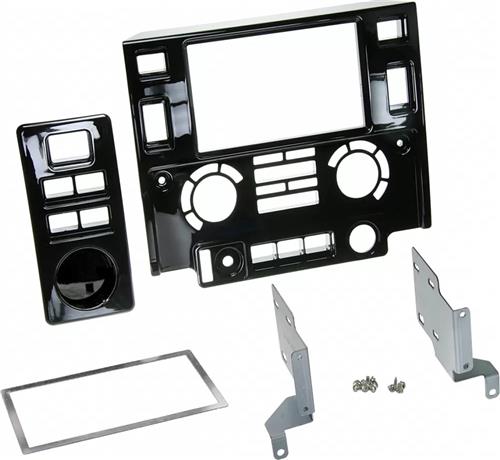 2-DIN Paneel geschikt voor Land Rover Defender 2007- Piano Black