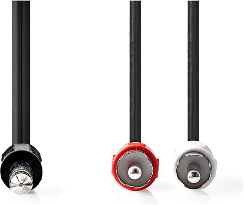 Nedis Stereo-Audiokabel - 6,35 mm Male - 2x RCA Male - Vernikkeld - 2.00 m - Rond - Polybag