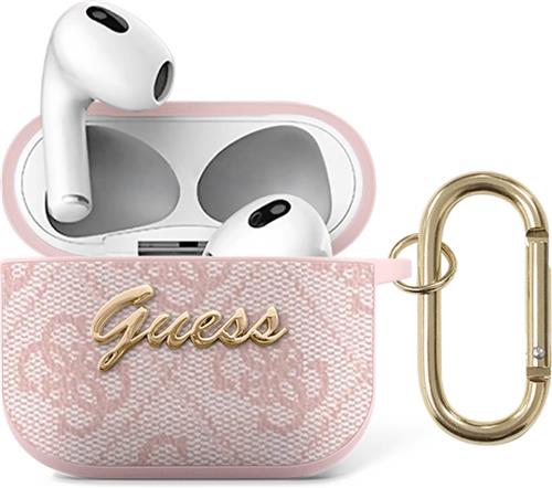 Guess 4G Script Logo AirPods 3 Case - Pink