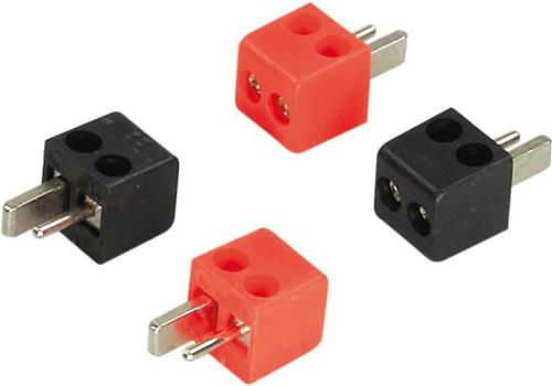 Speaker DIN plugs 2 x red / 2 x black > 2,5mm²